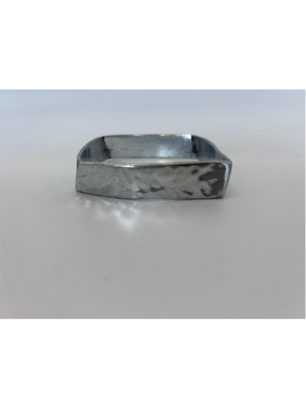 Heavy Modernist Sterling Silver Tested Geometric Cuff Bracelet Artisan Unmarked - Picture 3 of 8